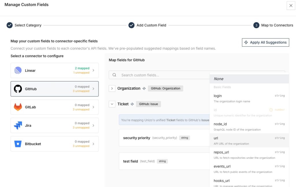 Custom Field Mapping